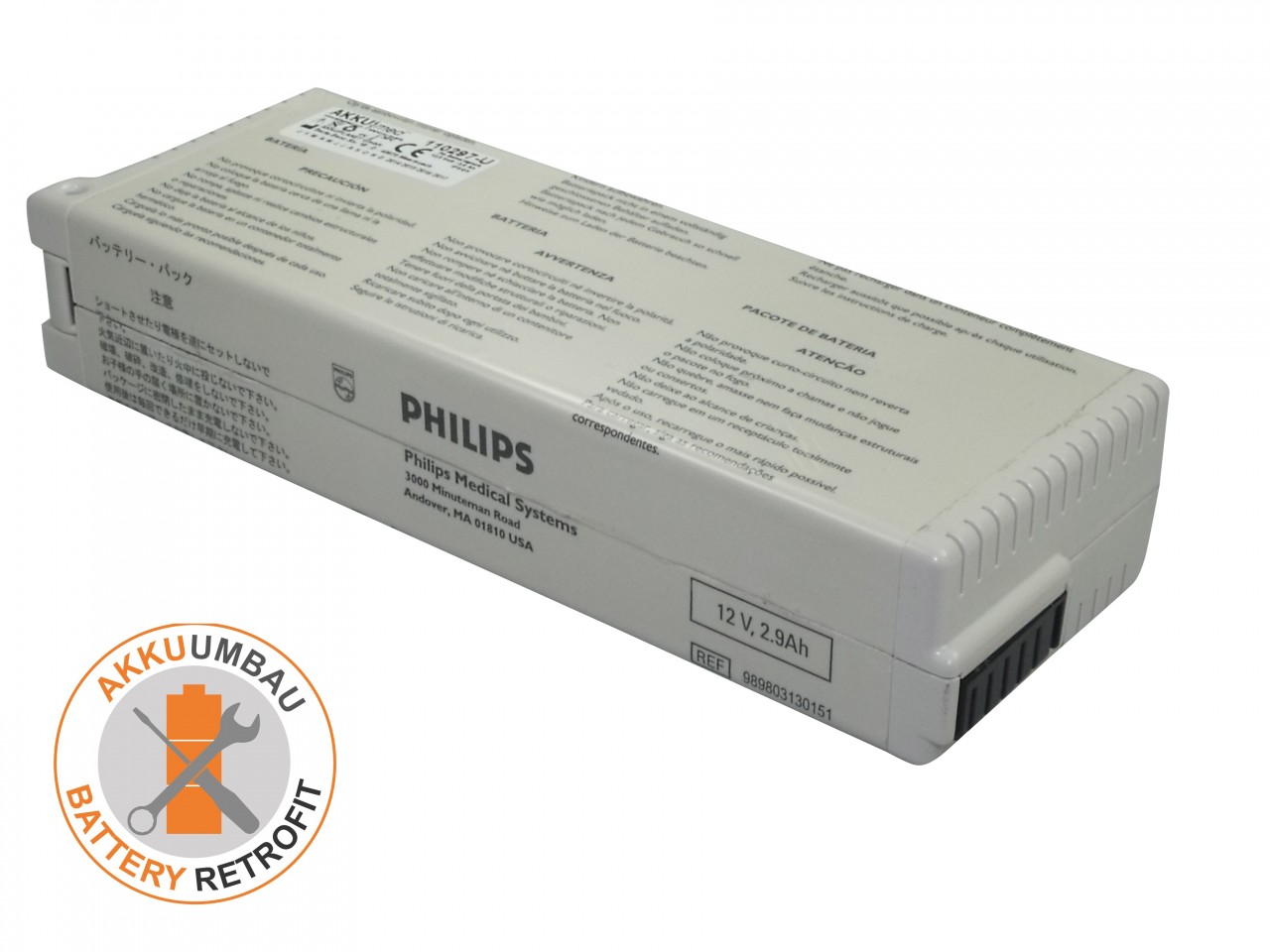 Blei Akkuumbau passend für HP, Philips Pagewriter Trim I, II, III - PH989803130151