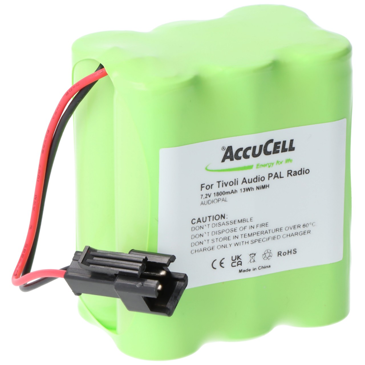 Akku passend für Tivoli Audio PAL Radio, iPAL Radio, MA-1, -2,-3 mit 1800mAh