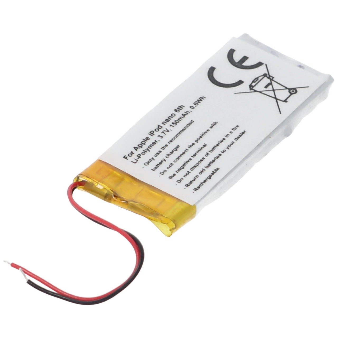 AccuCell Akku passend für Apple Ipod Nano 6th Akku 616-0531