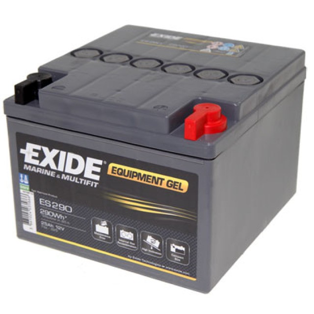 Exide Equipment Gel ES 290 (G25) Blei Akku mit M6 Schraubanschluss 12V, 25000mAh