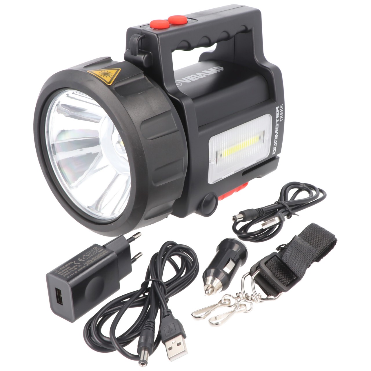 Velamp DOOMSTER TREKK: Aufladbare Handleuchte anti blackout LED CREE 10W 735 Lum., power bank