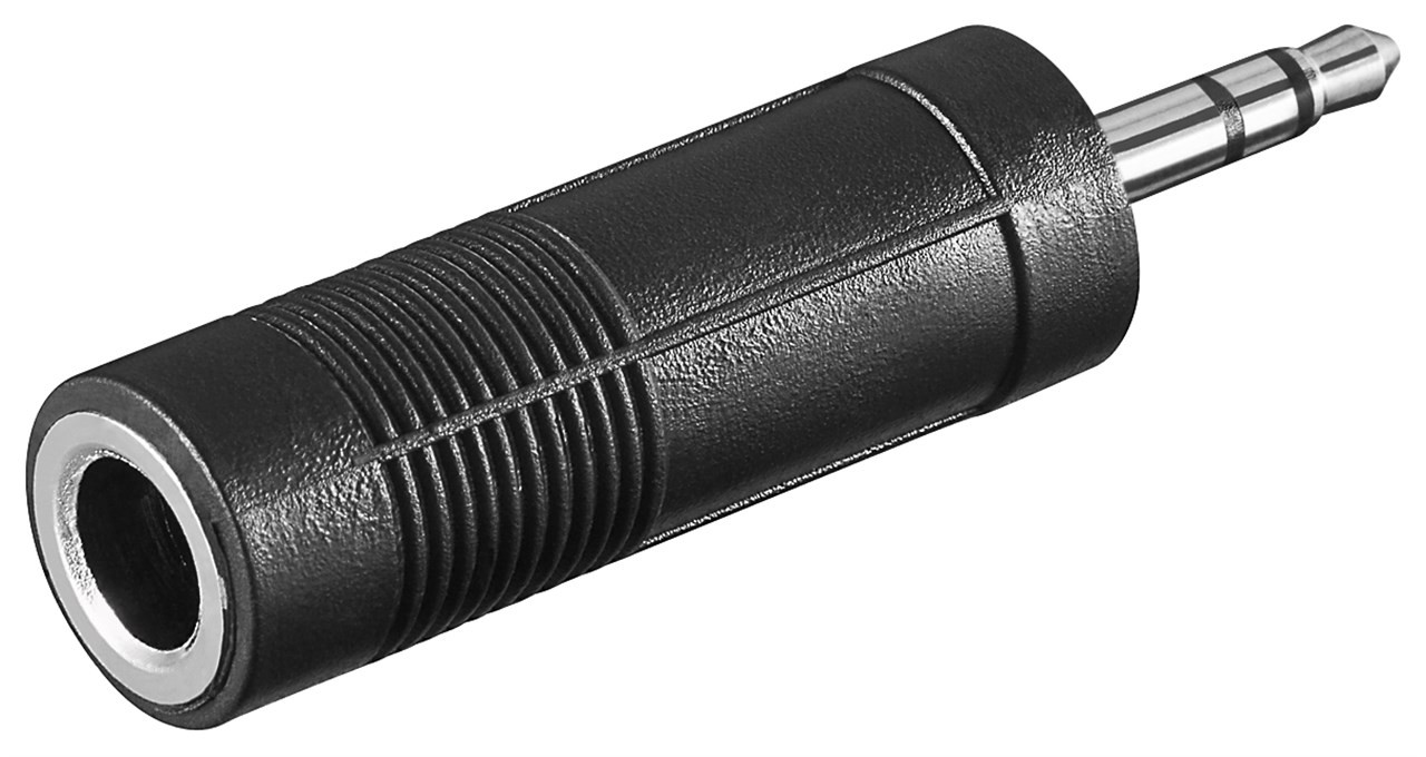 Goobay Kopfhörer-Adapter, AUX-Klinke 3,5 mm zu 6,35 mm - 1x 3,5-mm-Klinkenstecker (3-polig, stereo)  src=