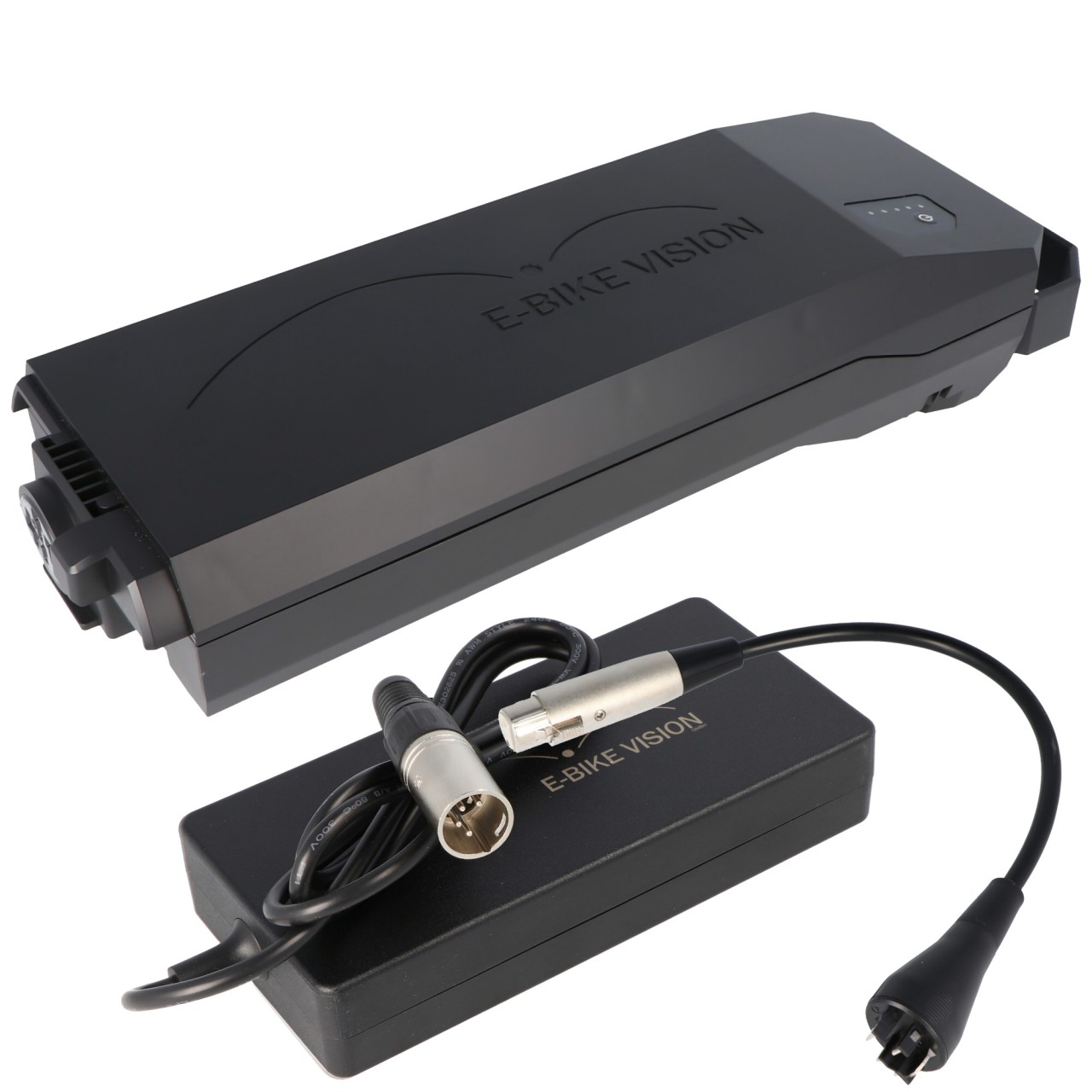 Gepäckträger Power Pack E-Bike Akku lite inkl. Ladegerät und Ladeadapter exakt passend für das Bosch Active und Performance Antriebssystem 10 Ah 360 Wh nur 2 Kg