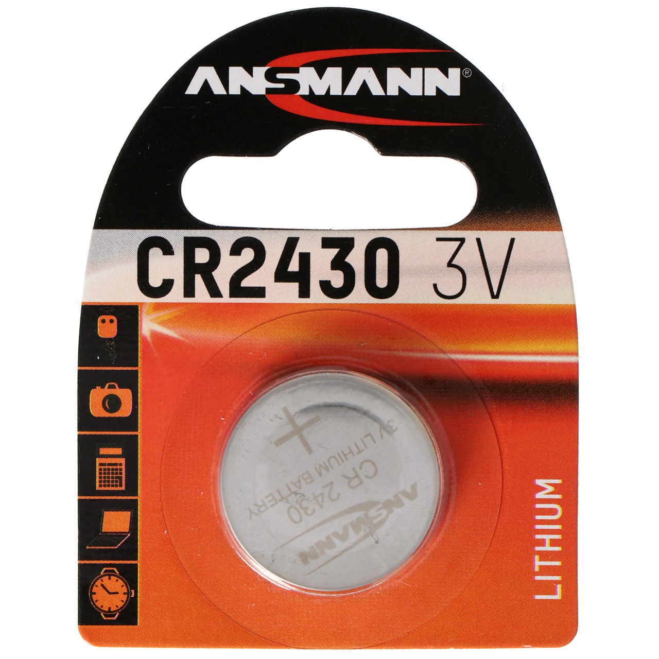 Ansmann CR2430 3 Volt Lithium Batterie 3,0 x 24,5 mm 270mAh