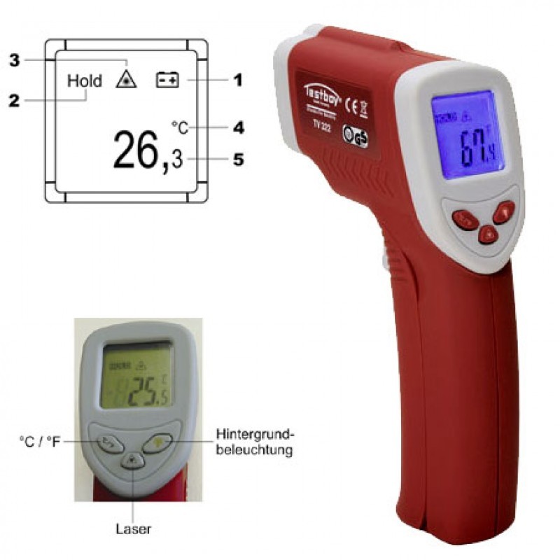 Temperaturmessgerät Thermomessgerät Infrarot-ThermoMeter
