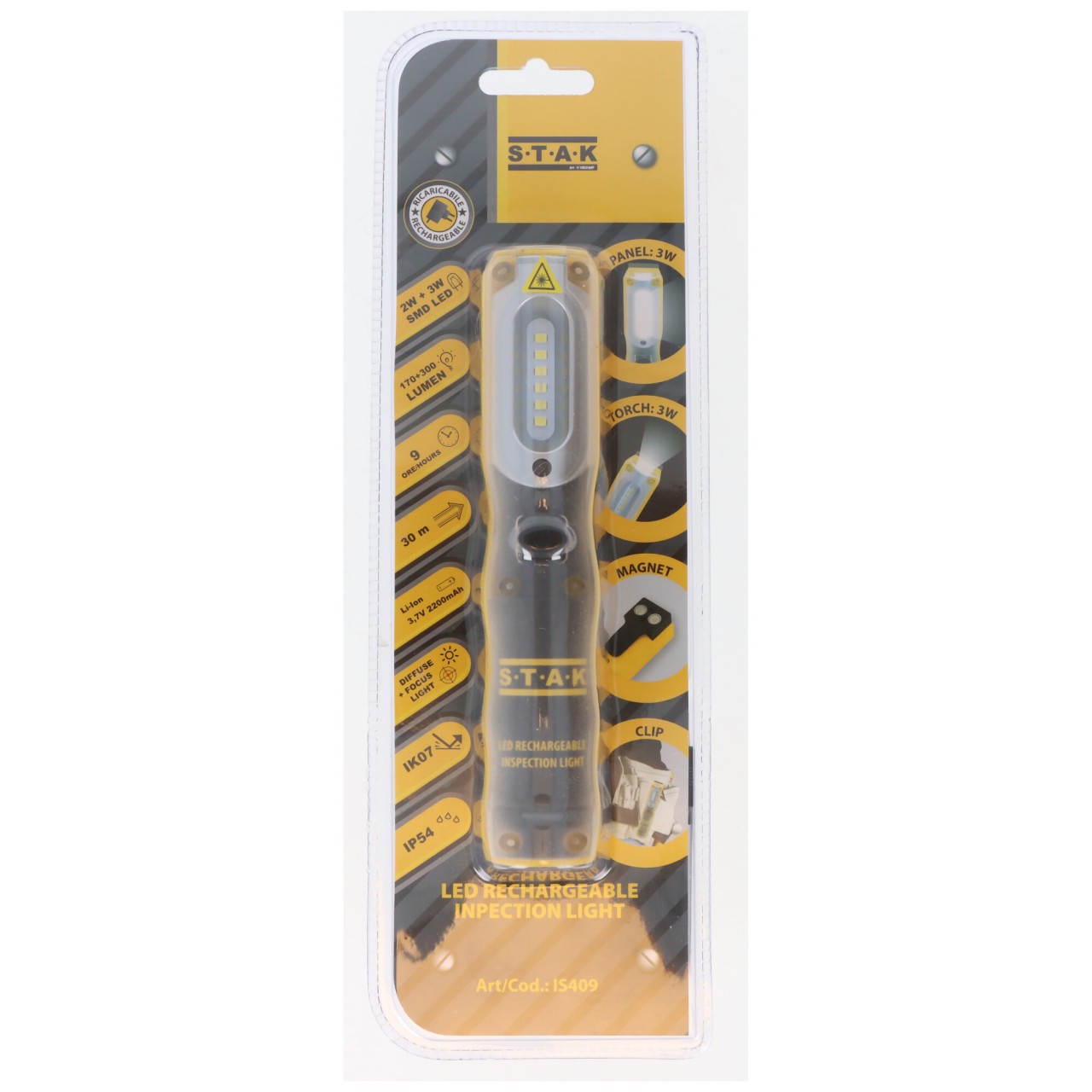 LED Arbeitsleuchte, die Inspektionsleuchte mit SMD LED, mit Magnet, mit Akku