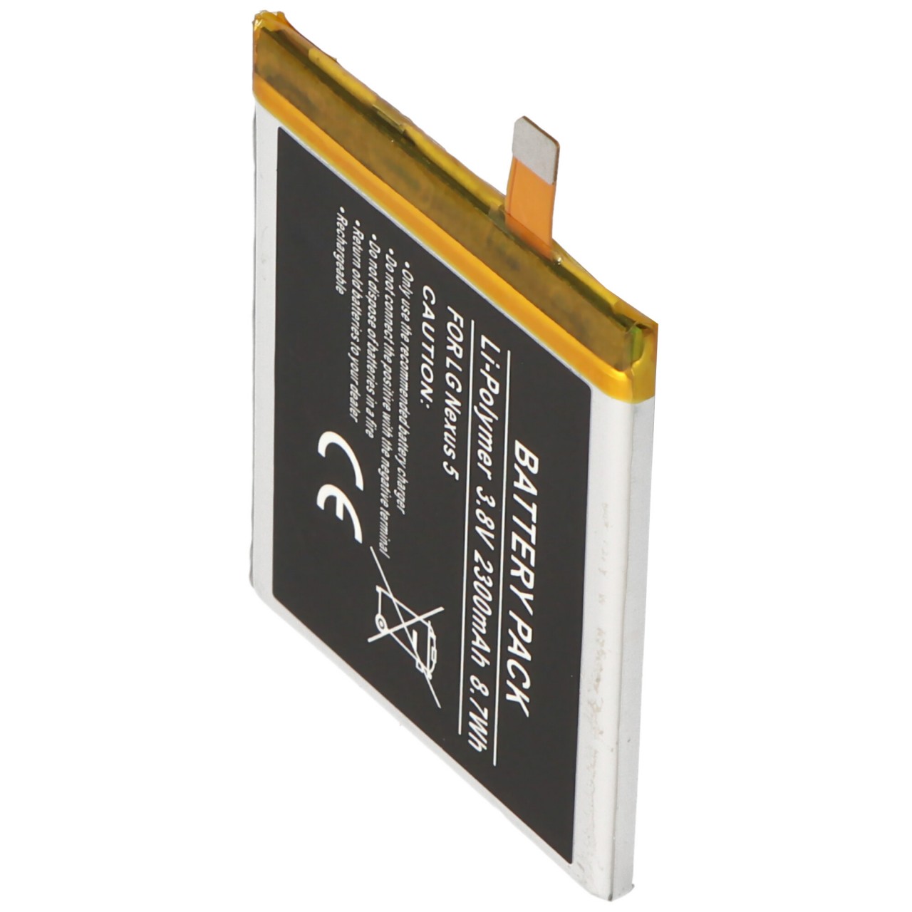 Akku passend für LG Nexus 5, BL-T9, LG D820, D821 2300mAh Li-Polymer Akku