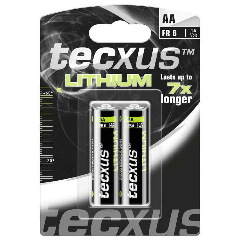 tecxus Lithium Power Mignon AA, FR 6, Batterie 2er Blister