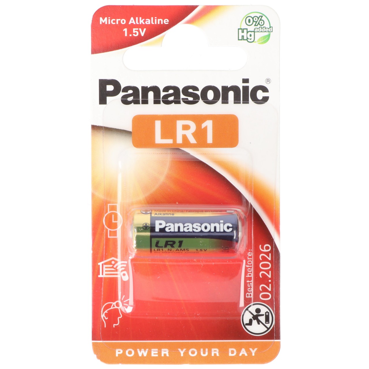 Panasonic PowerMax3 LR1, Lady Size N, GP910A, E90, 1,5 Volt max. 900mAh