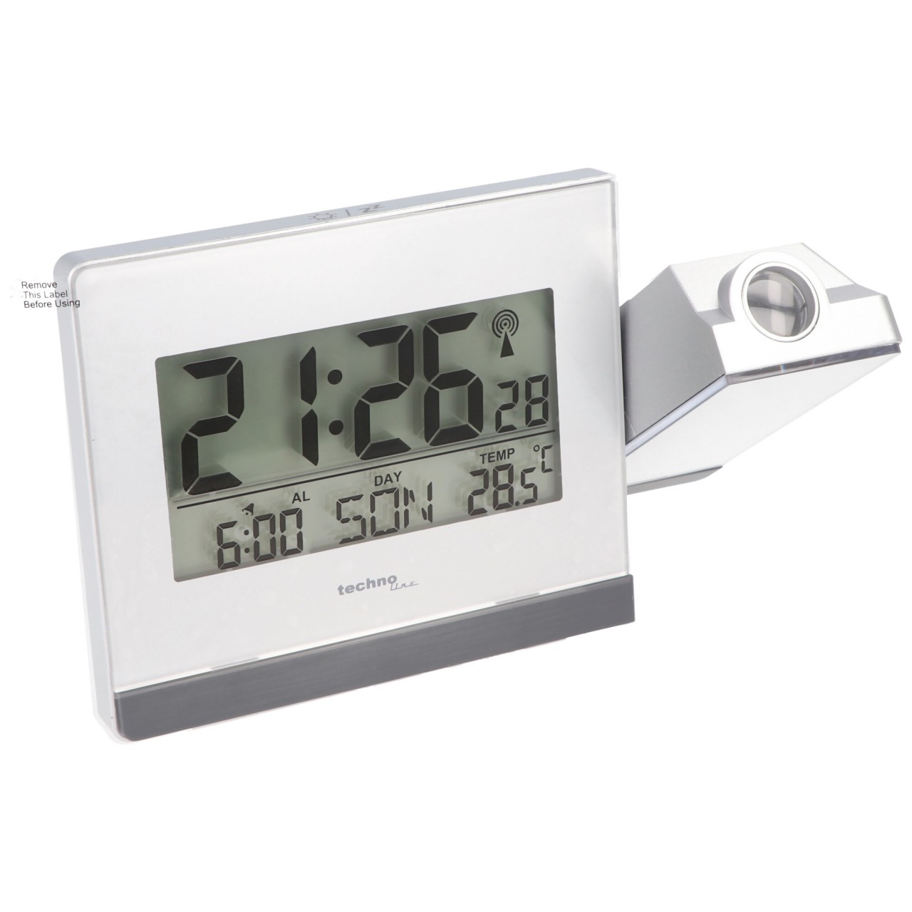 WT 538 moderner, eleganter Funk Projektionswecker mit Netzteil