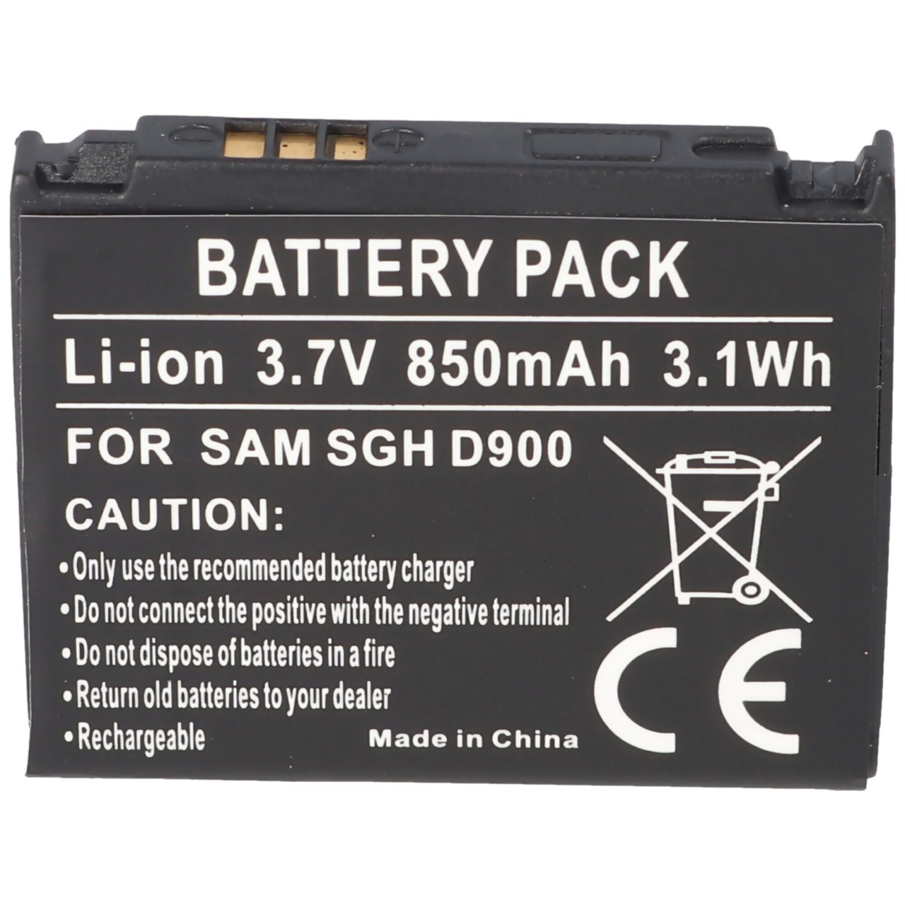 Akku passend für Samsung SGH-D900, -E780, -E788, AB50344CECSTD, 503442CE