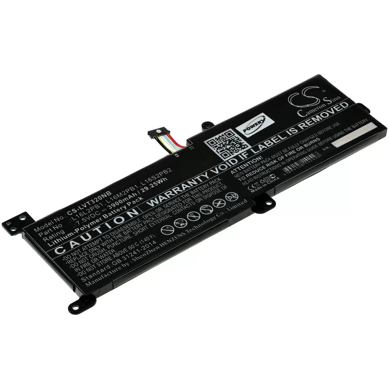 Akku passend für Laptop Lenovo IdeaPad 320 / V320 / Typ L16L2PB2 - 7,5V - 3900 mAh