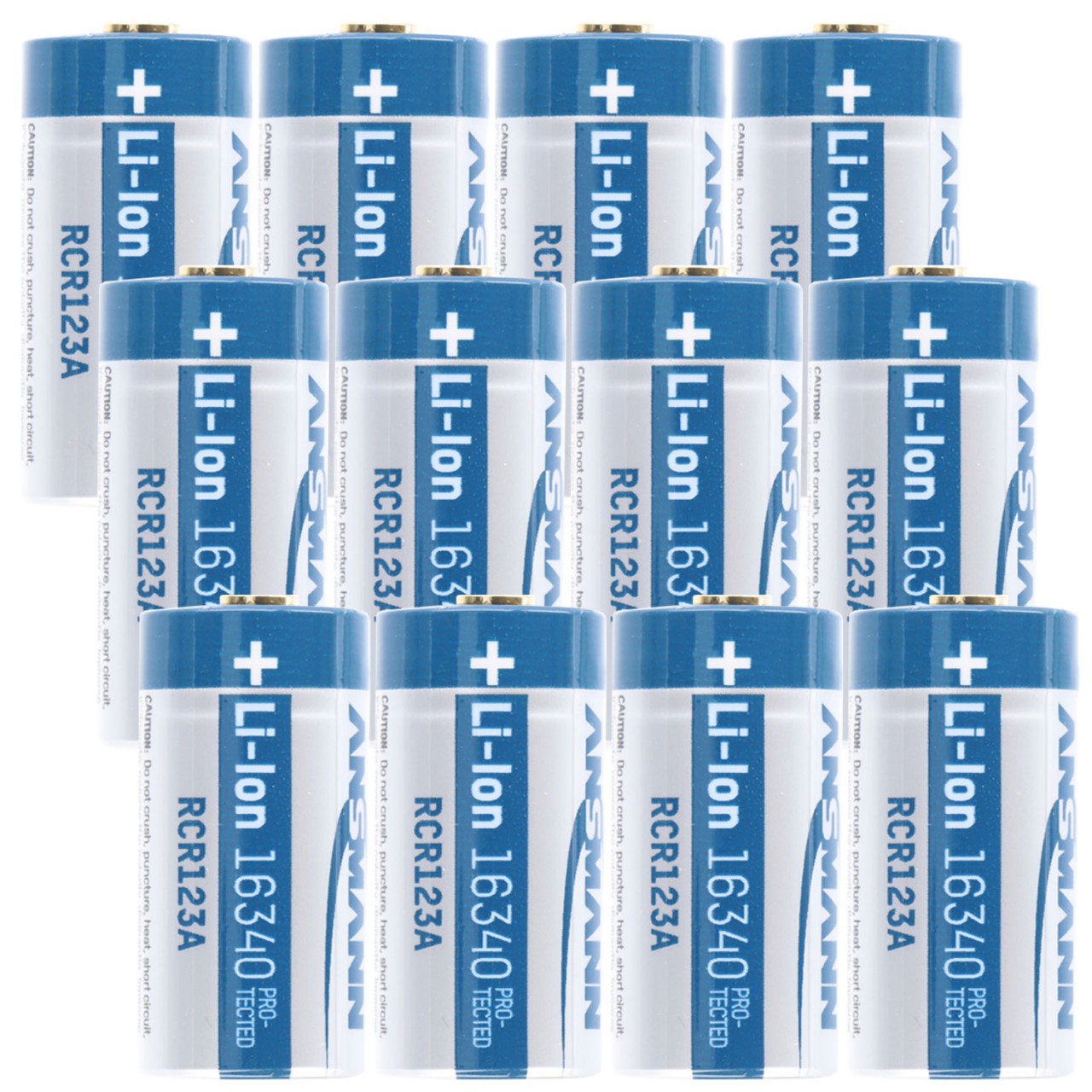 12x CR123 A Li-ion Akku mit 3,7 Volt, 850mAh Kapazität inkl. AkkuBox ideal für Überwachungskamera Arlo, LED-Taschenlampen