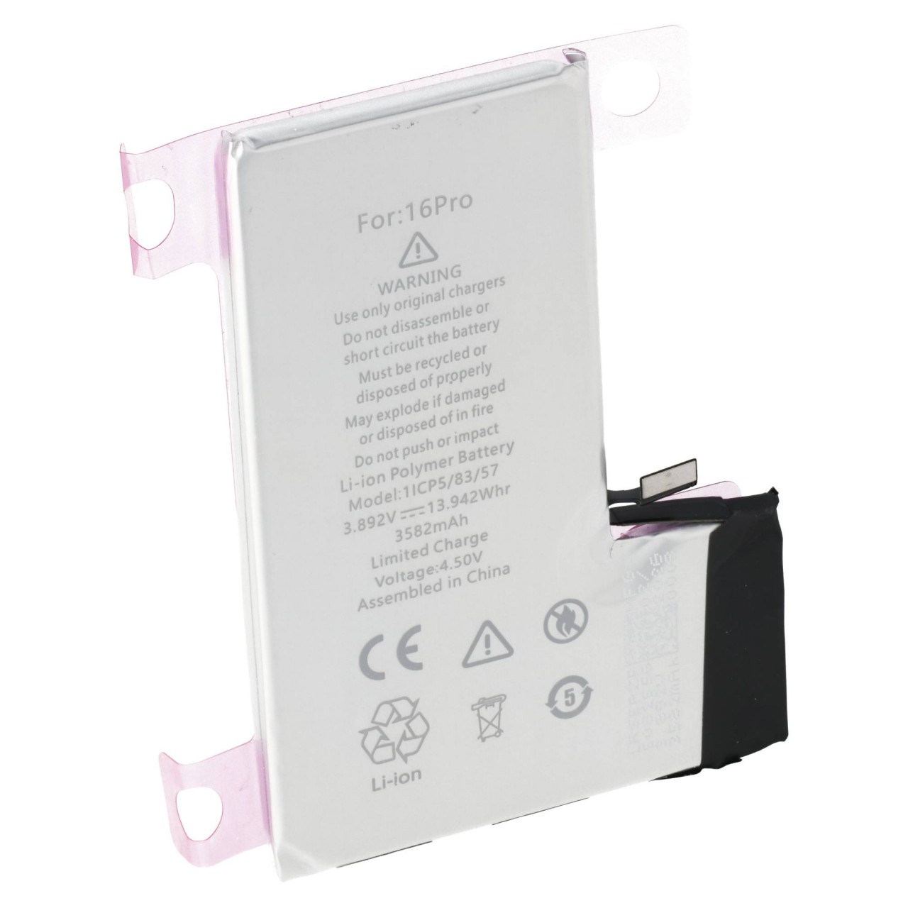 Akku passend für Apple iPhone 16 Pro Li-Polymer 3,89V 3582mAh 13,94Wh