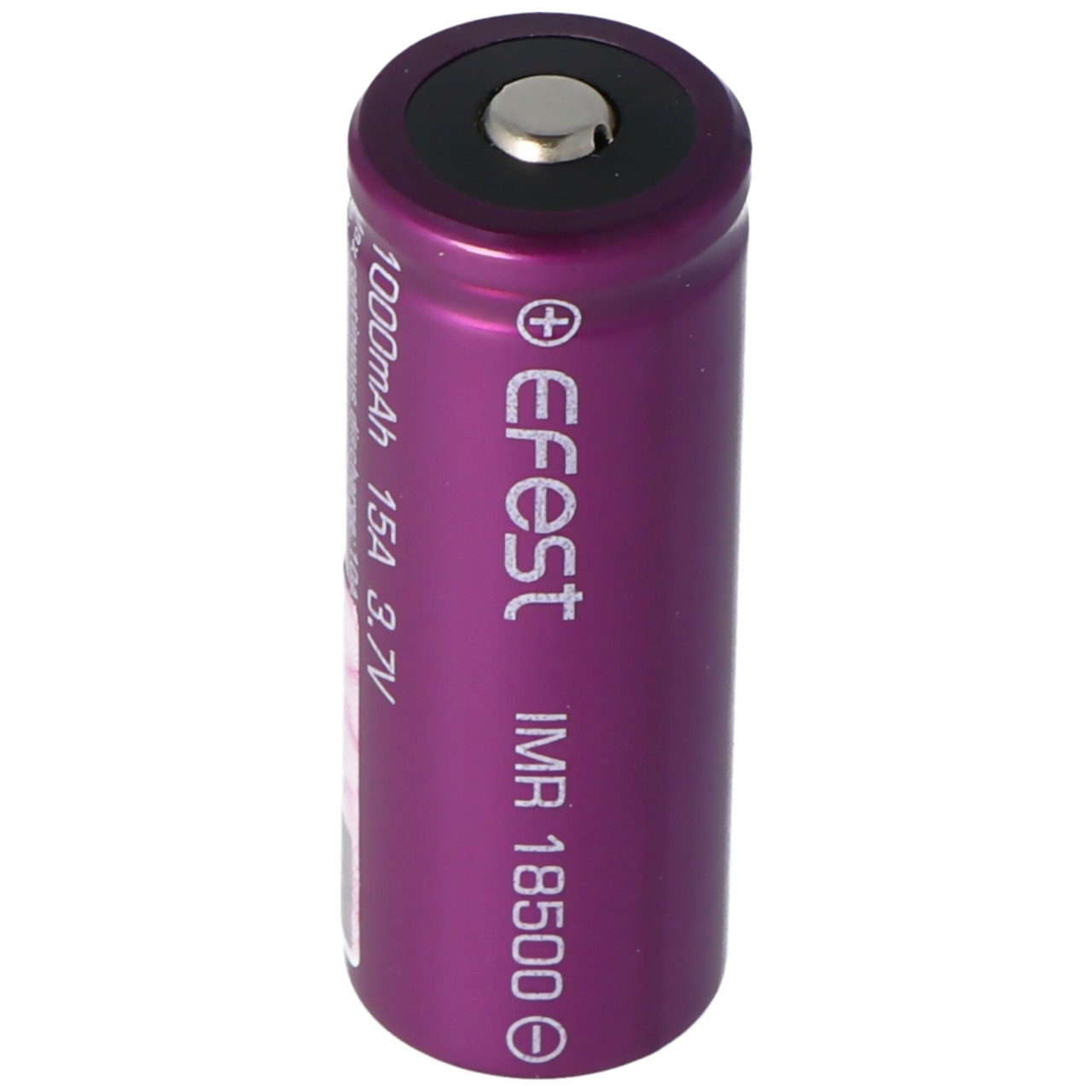 Efest Purple IMR18500, 1000mAh 3,7V, 50.10x19,3mm, Button Top, ungeschützt