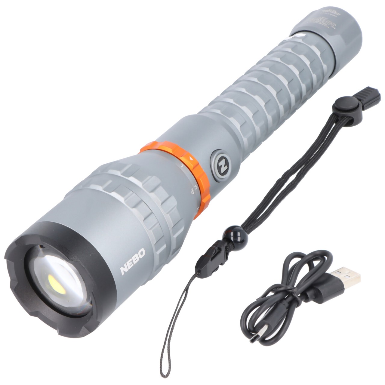 NEBO Davinci 8000 LED Taschenlampe, 8000 Lumen, bis zu 206 Meter Leuchtweite, wiederaufladbar