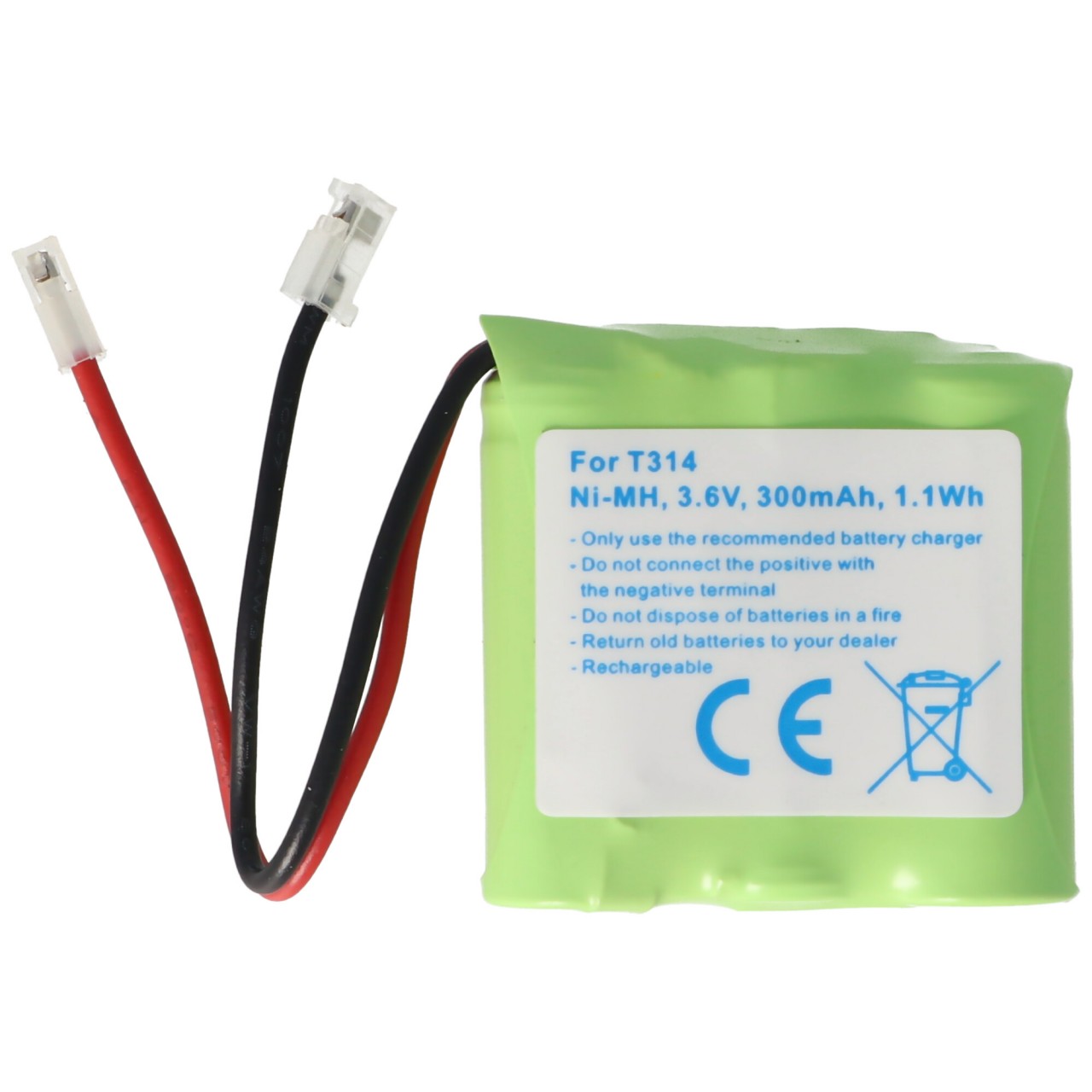 Akku passend für Schnurlos-Telefon Universal, AUDIOL, Sagem, NiMH, 3,6V, 300mAh