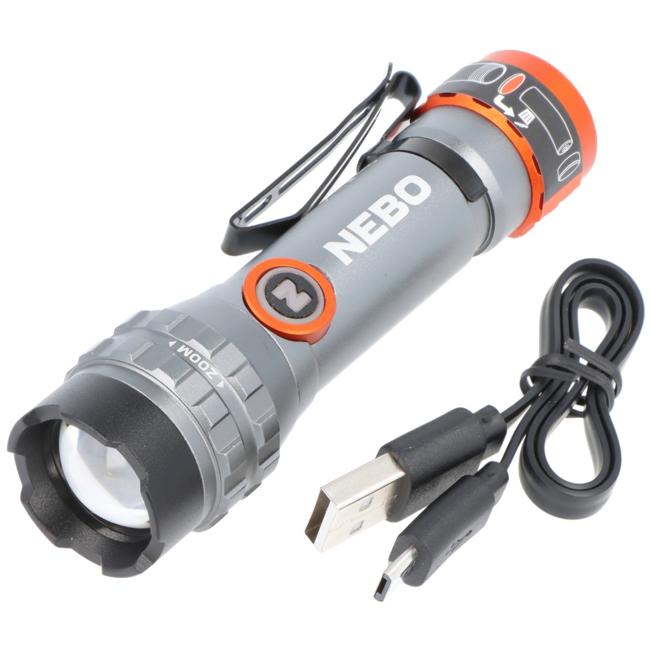 NEBO LED Taschenlampe Davinci 450L Flex mit bis zu 450 Lumen und 237 Meter, mit Li-Ion 14500 Akku