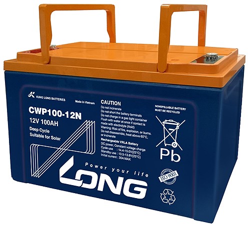 Kung Long CWP100-12N F8 Green Power Solar Blei-Vlies-Akku, 12Volt, 100Ah, M6 Innengewinde