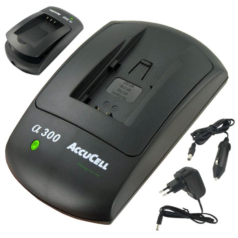 AccuCell Ladegerät passend für Canon BP-709 Akku, BP-718, BP-727, BP-745
