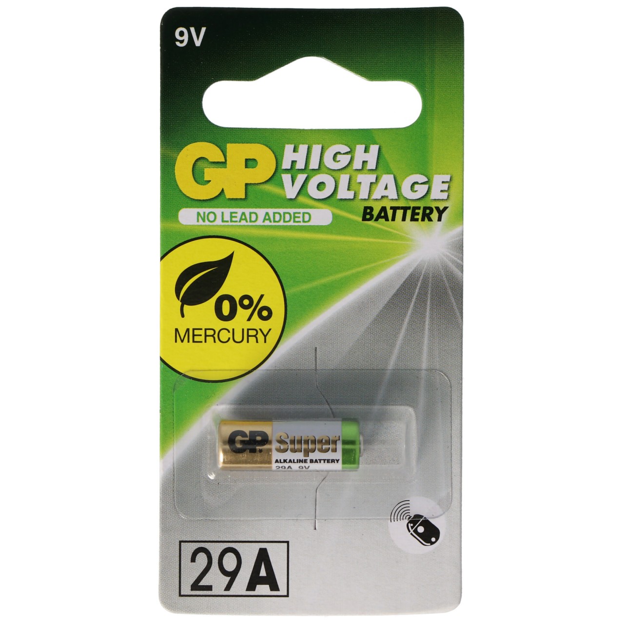 GP29A Alkaline 9 Volt Batterie, A29, 25A, C5, L822, EL822, EL-822 für Fernbedienungen, Kameras, etc.