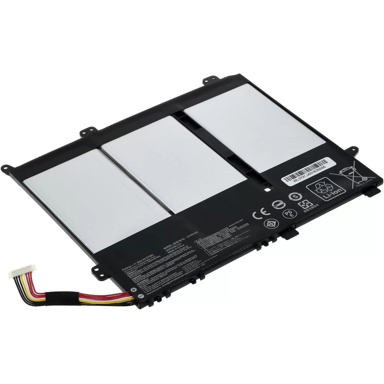 Akku passend für Laptop Asus VivoBook 14 E403NA-US04, Eee PC E403S, Typ C31N1431 u.a. - 11,1V - 5000 mAh