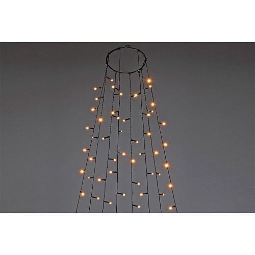 LED Baummantel gefrostet 240 bernsteinf. LED außen 6394-820