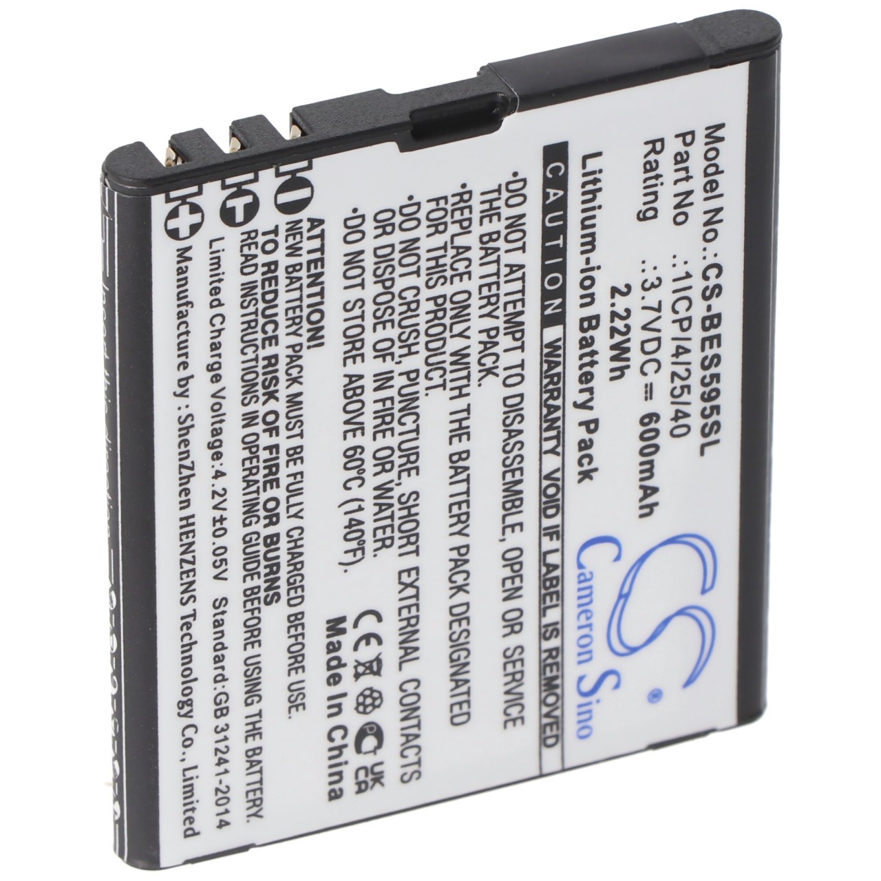 Akku passend für Bea-fon SL495, Bea-fon SL595, Bea-fon SL595 Plus, 3,7V, 600mAh