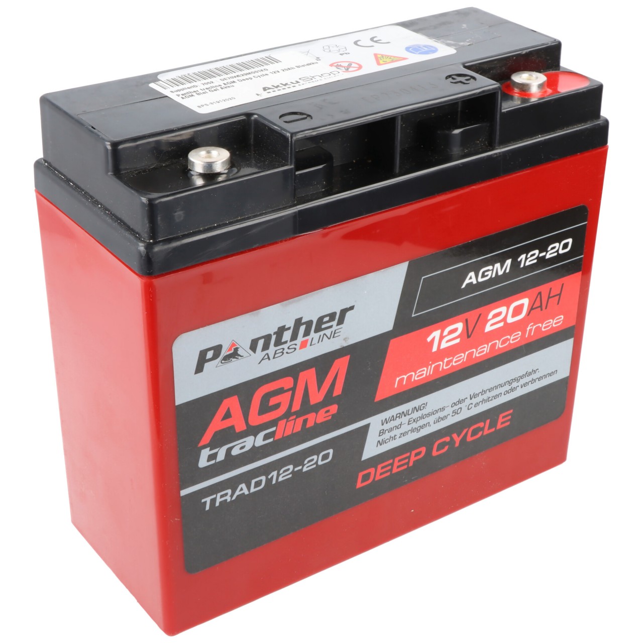 Panther tracline AGM Deep Cycle 12V 20Ah Bleiakku AGM Blei Gel Akku