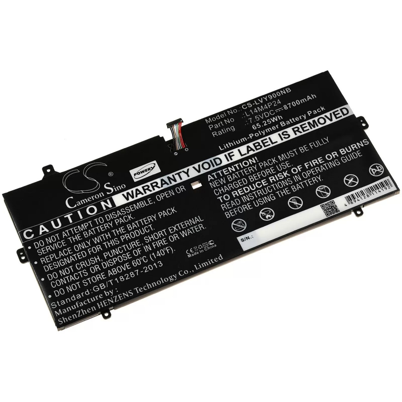 Akku für Lenovo Yoga 900 / Typ L14M4P24 - 7,5V - 8700 mAh