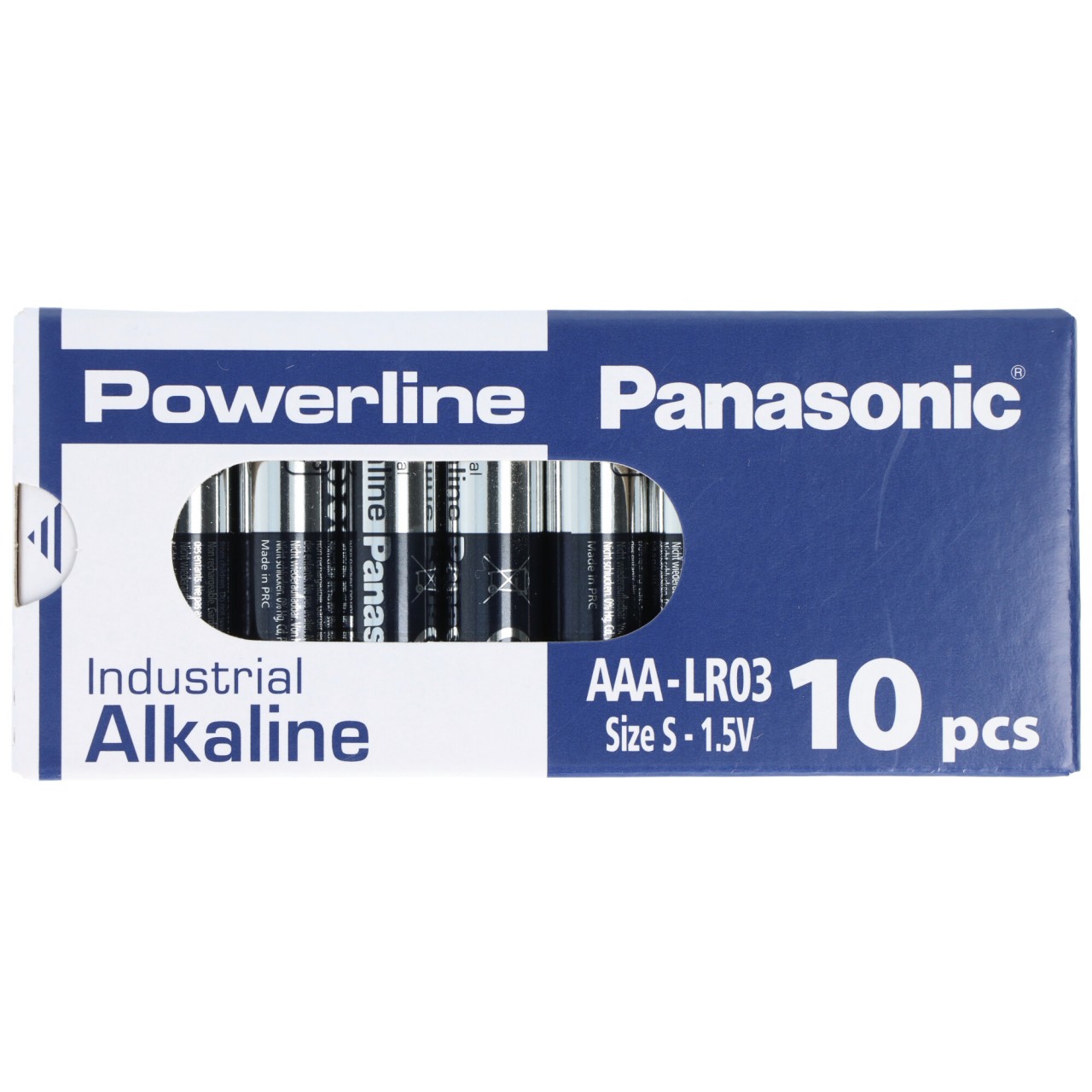 Panasonic Batterie Alkaline, Micro, AAA, LR03, 1.5V Powerline, Retail-Box (10-Pack)