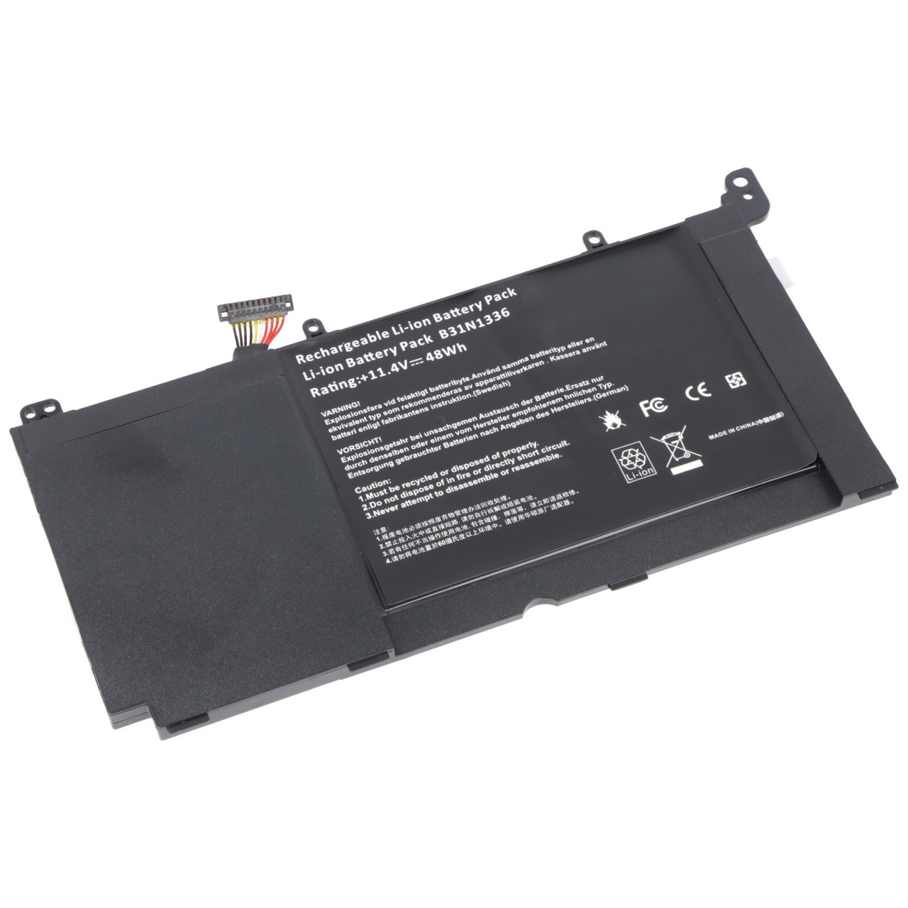 Akku passend für ASUS R5553LF, Li-Polymer, 11,4V, 4200mAh, 47,9Wh, built-in, ohne Werkzeug