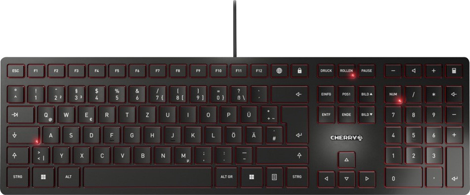Cherry Tastatur KC 6000 Slim, USB, schwarz DE-Layout, Retail