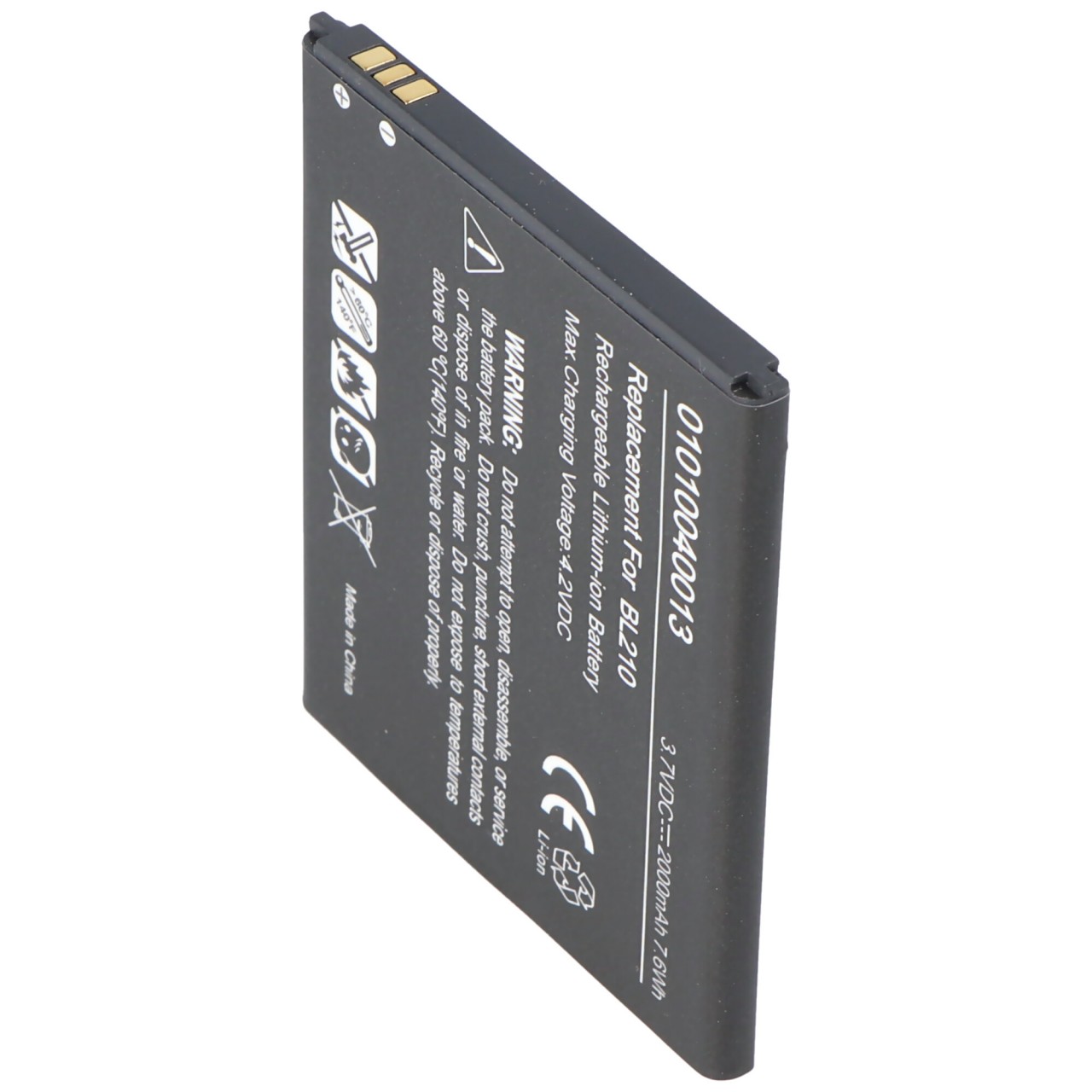 Akku passend für Lenovo BL210, Li-Ion, 3,7V, 2000mAh, 7,6Wh