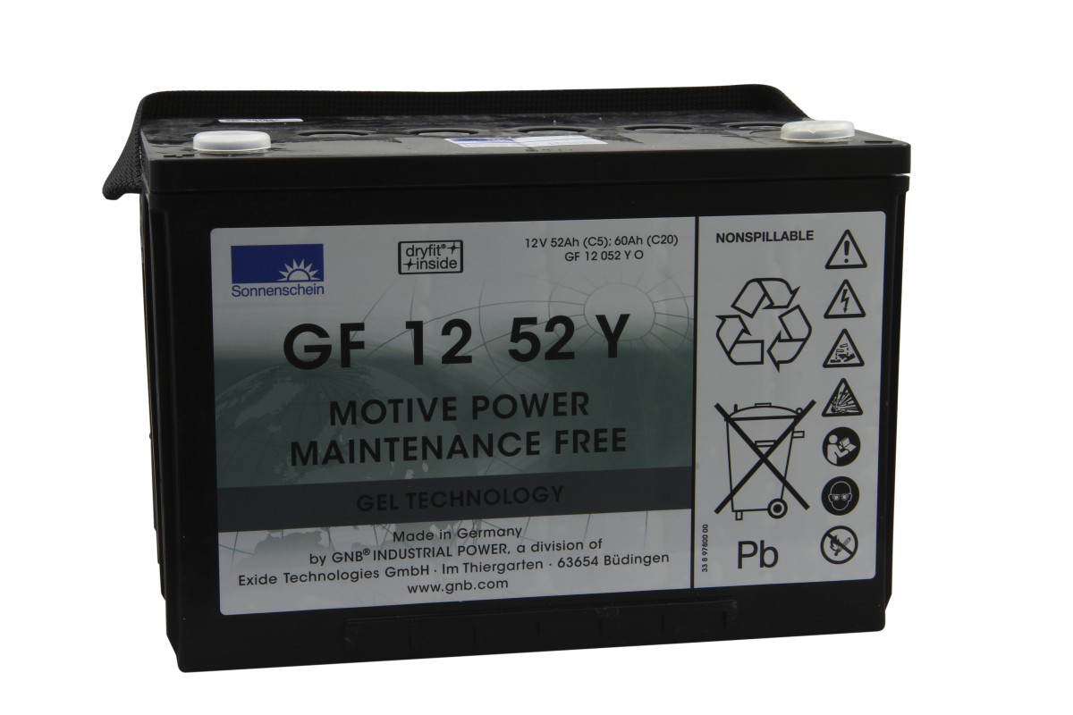 Sonnenschein/ EXIDE Blei Gel Akku GF12052YO  12.0V 52.0Ah