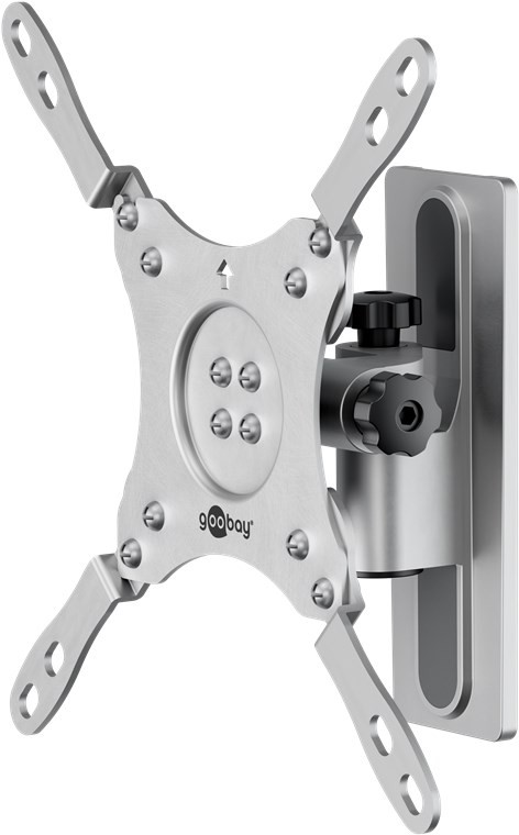 Goobay TV-Wandhalterung Caravan TILT (M), silber - Halterung für Fernseher von 13 bis 43 Zoll (33 – 109 cm), max. 15 kg, vollbeweglich: schwenkbar und neigbar