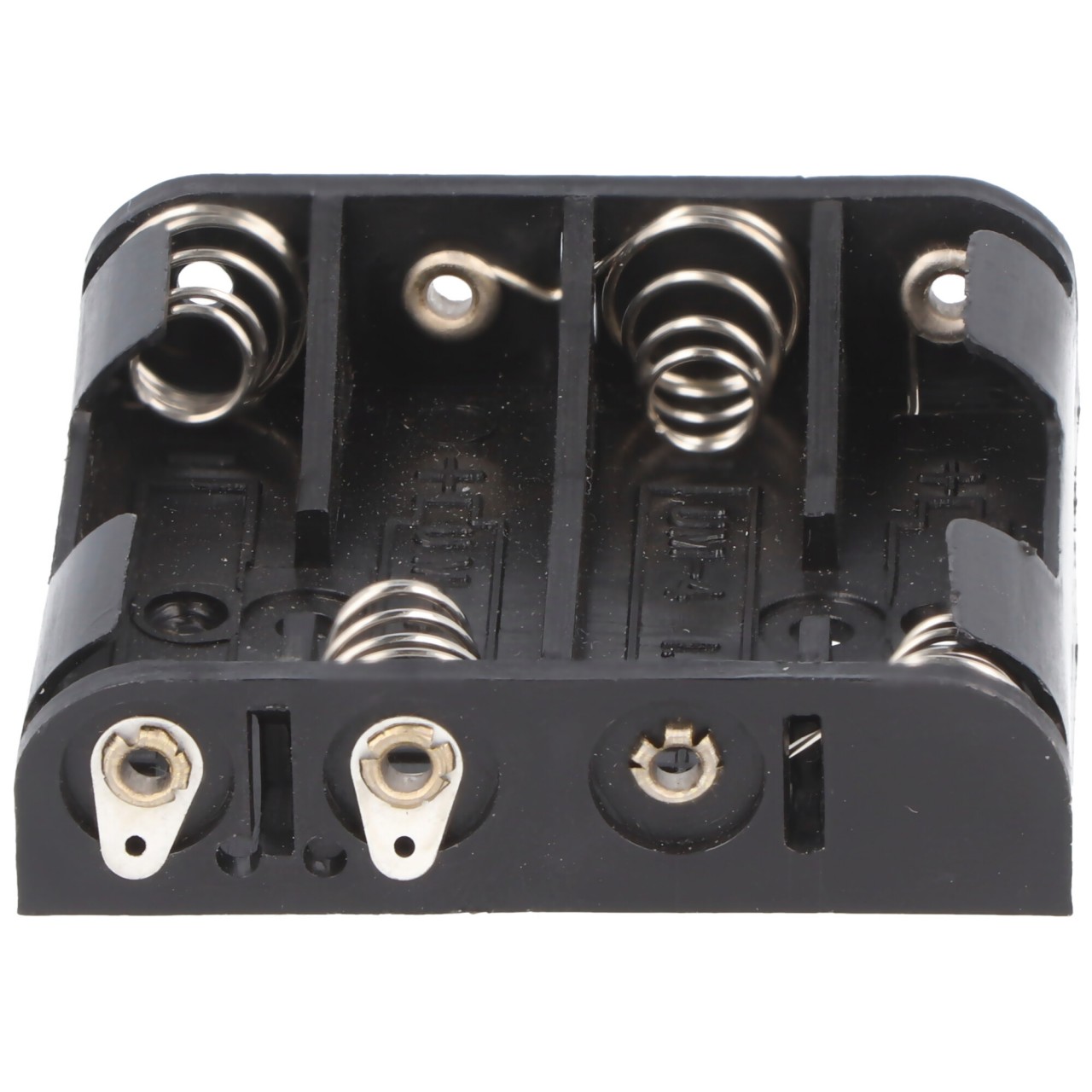 Batteriehalter für 4x Micro mit Lötanschluss – Batteriehalter AAA Micro, Batterie Halterung Elektronik, mit Lötanschluss Kabel (Kunststoff)