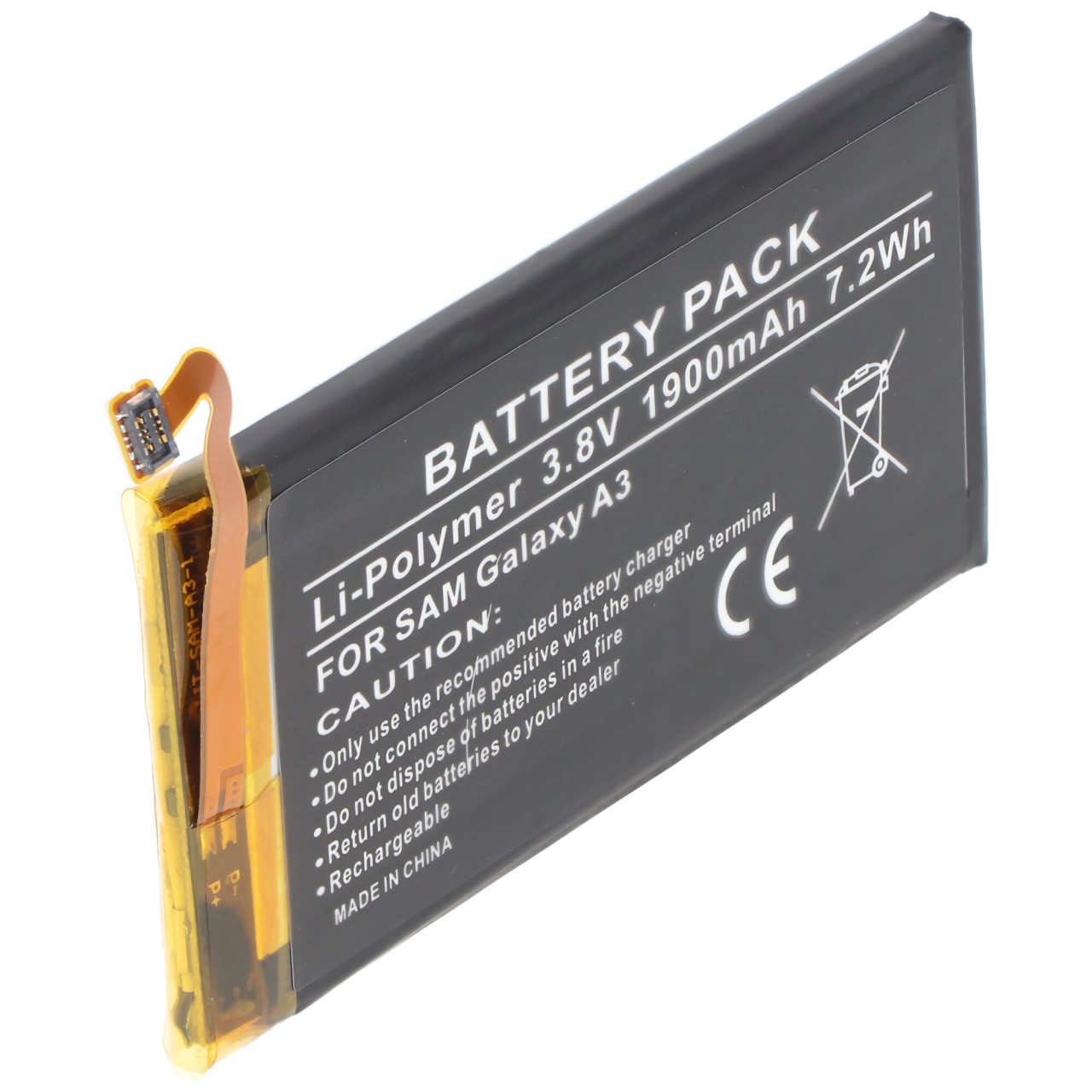 EB-BA300ABE Ersatz-Akku für Samsung Galaxy A3 3,8 Volt 1900mAh