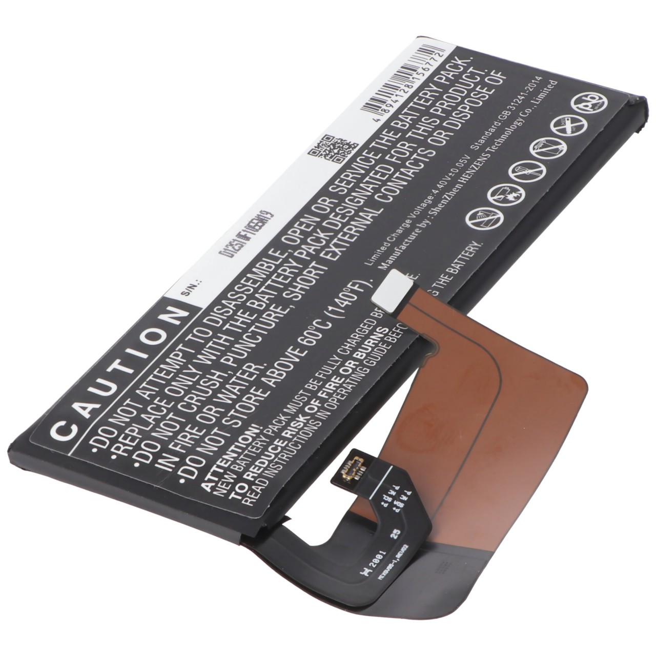 Li-Polymer-Akku 4200mAh 3.85V für Xiaomi Mi 10 Pro Handy, Smartphone, Telefon wie Xiaomi BM4M