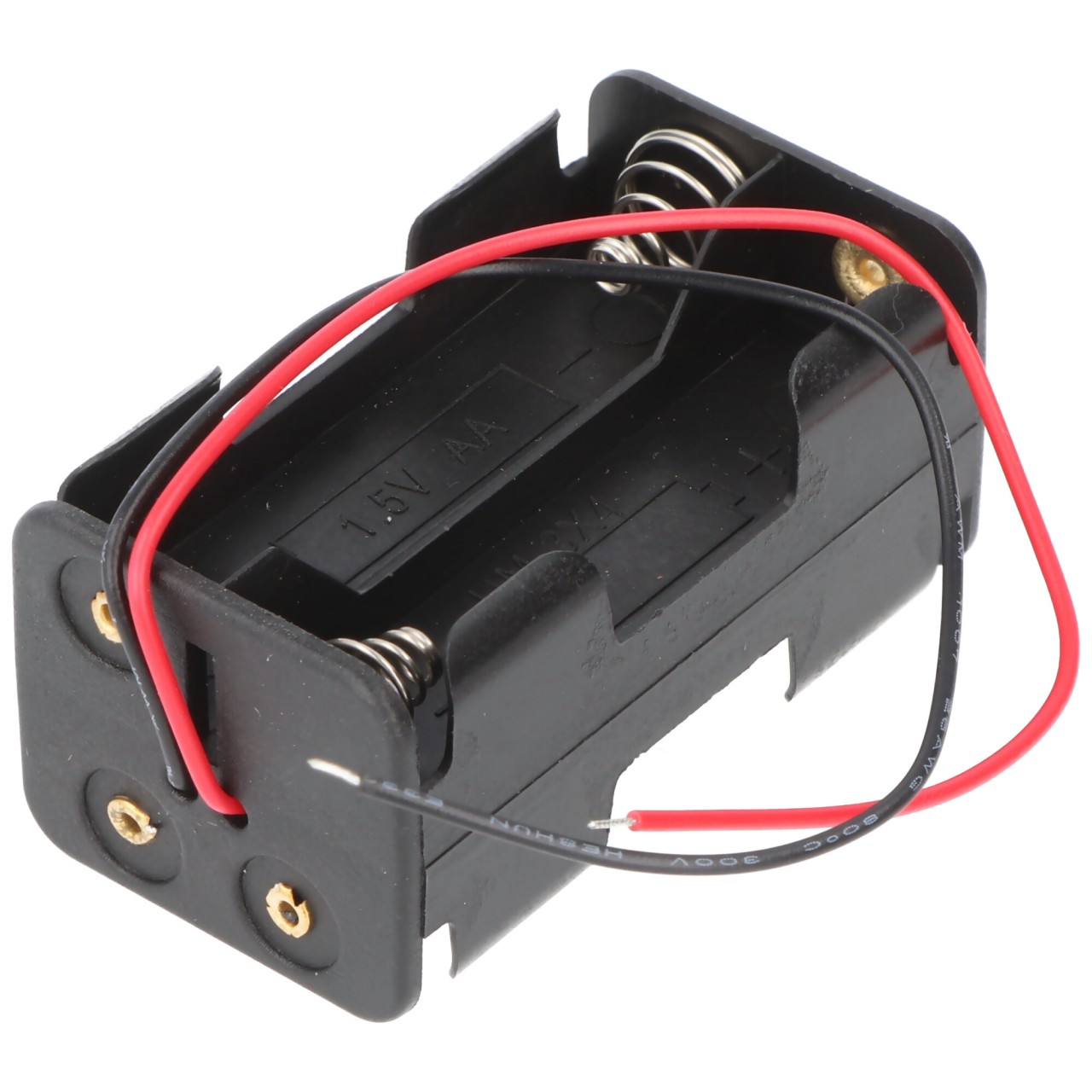 4x Batteriehalter - lose Kabelenden – Batterie Halterung Elektronik (Kunststoff)