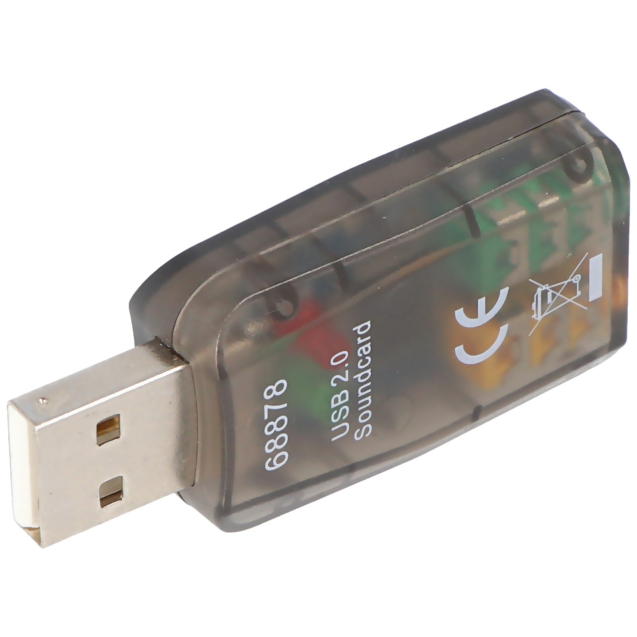 Soundkarte USB 2.0 zum Anschluss von Mikrofon und Kopfhörer