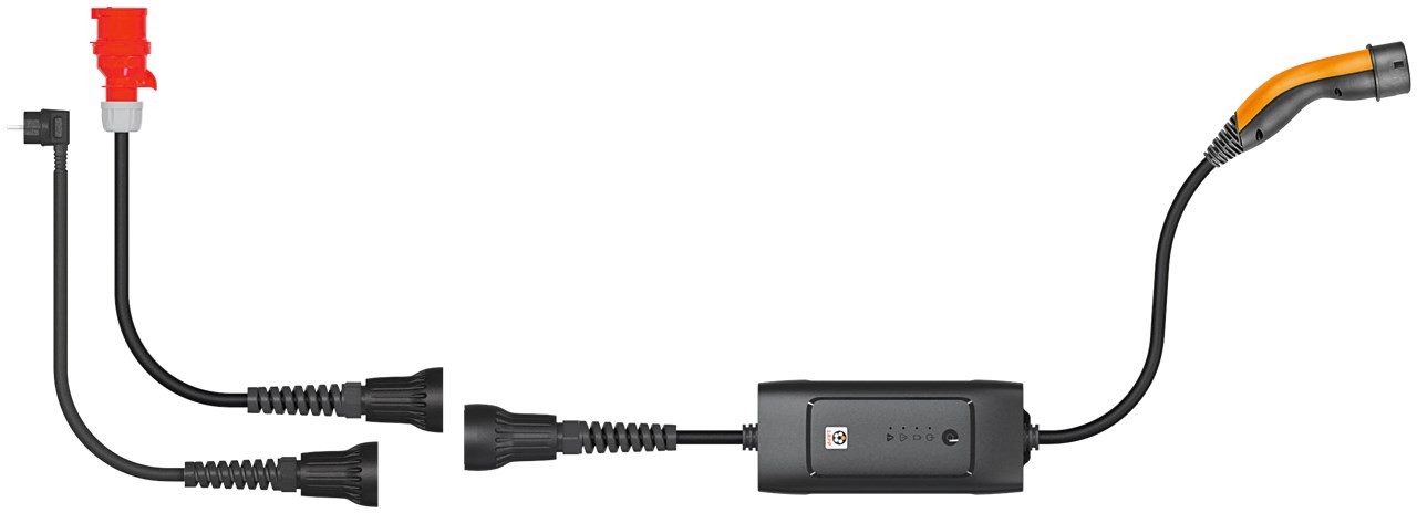 LAPP MOBILITY Set mobile Ladestation Universal, Typ 2, bis zu 22 kW, 6 m - (5555924002) 32 A, 3-phasig, zum Laden von Hybrid- und Elektroautos mit Typ-2-Anschluss, inkl. 2 Adapter