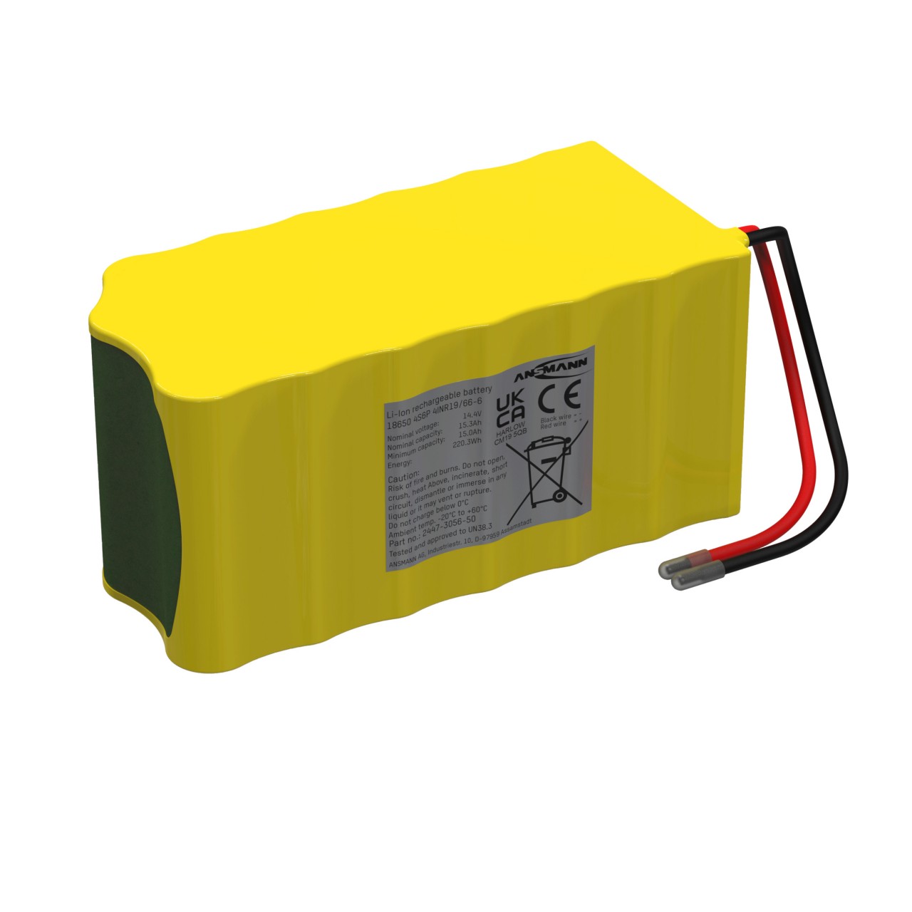 Ansmann, Lithium-Ionen Akkupack 14,4 Volt / 15300 mAh / 4S6P, ideal für leistungsintensive mobile Anwendungen