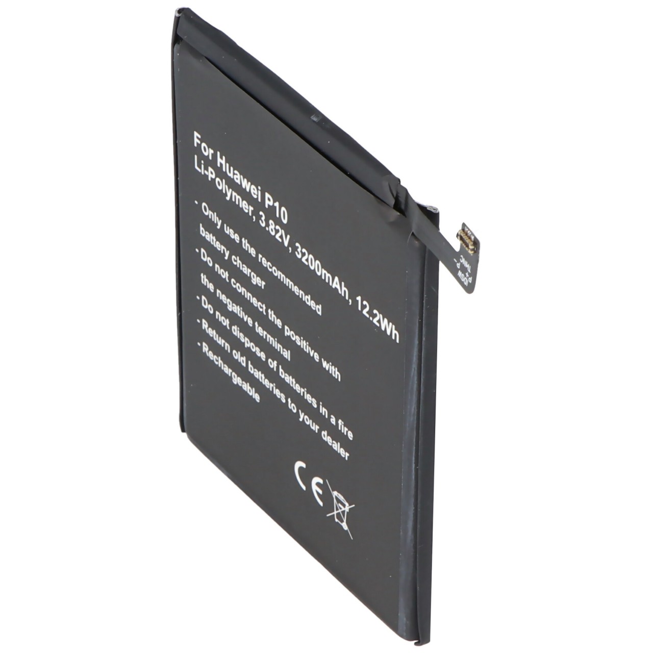 Akku passend für Huawei P10, Li-Polymer, 3,82V, 3200mAh, 12,2Wh, built-in, ohne Werkzeug