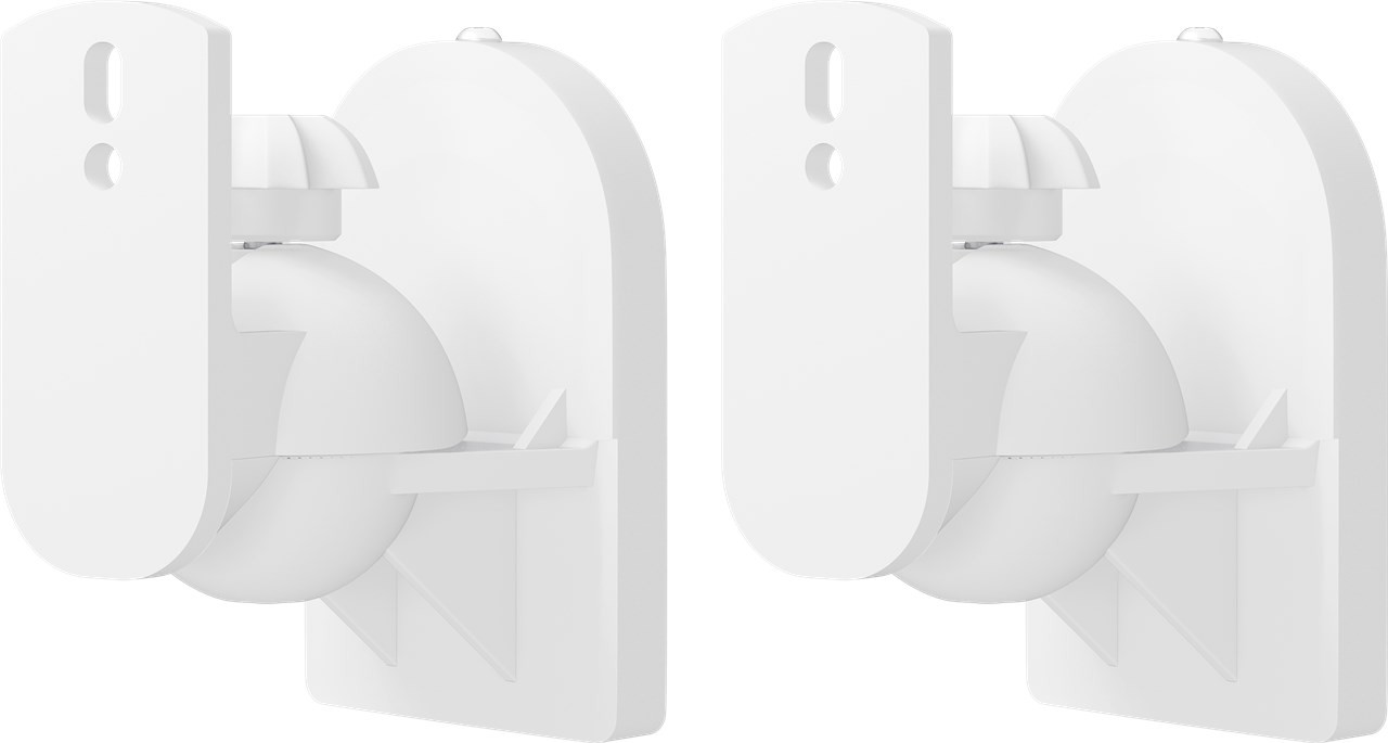 Goobay Lautsprecher Wandhalterung universal - universal Boxen Halter zur Wandmontage, (schwenkbar und neigbar) für Lautsprecher bis max. 3,5kg, weiß