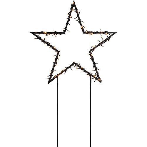 LED Metallstern 150 bernsteinfarbene LED außen 4463-800