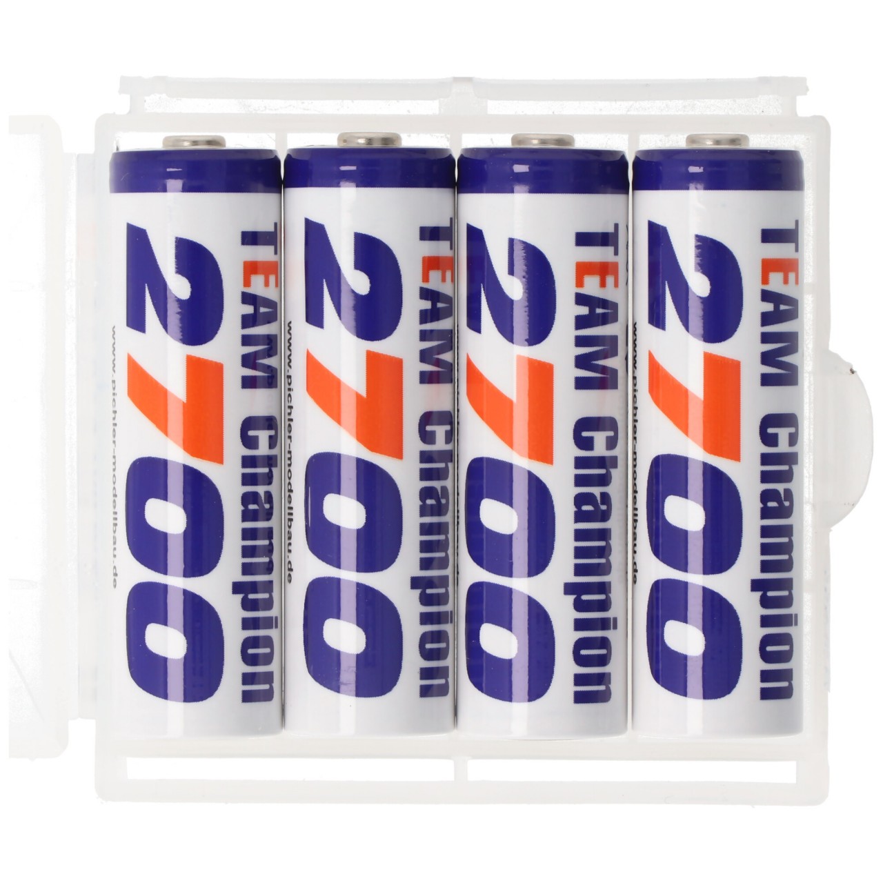 Team Champion Akku Mignon/AA 2700mAh 4er Set inklusive praktischer Aufbewahrungsbox AA