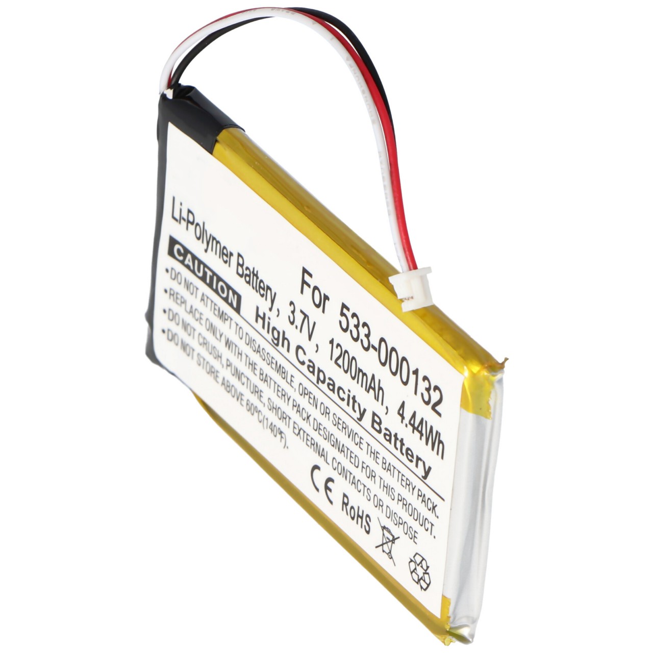 Akku passend für Logitech G533, G933 Li-Polymer 533-000132 3,7V 1200mAh 4,4Wh ca. 58,68 x 38,44 x 8,30mm