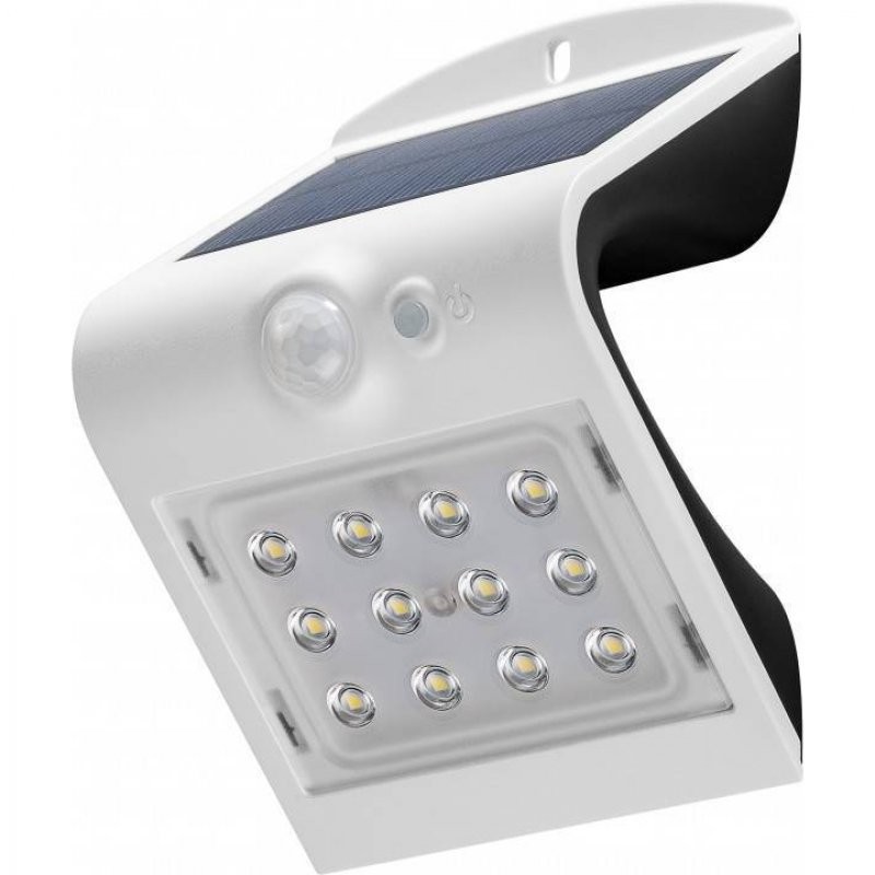 LED Solar-Wandleuchte mit Bewegungsmelder, 1,5 W mit Lithium-Ionen Akku 18650