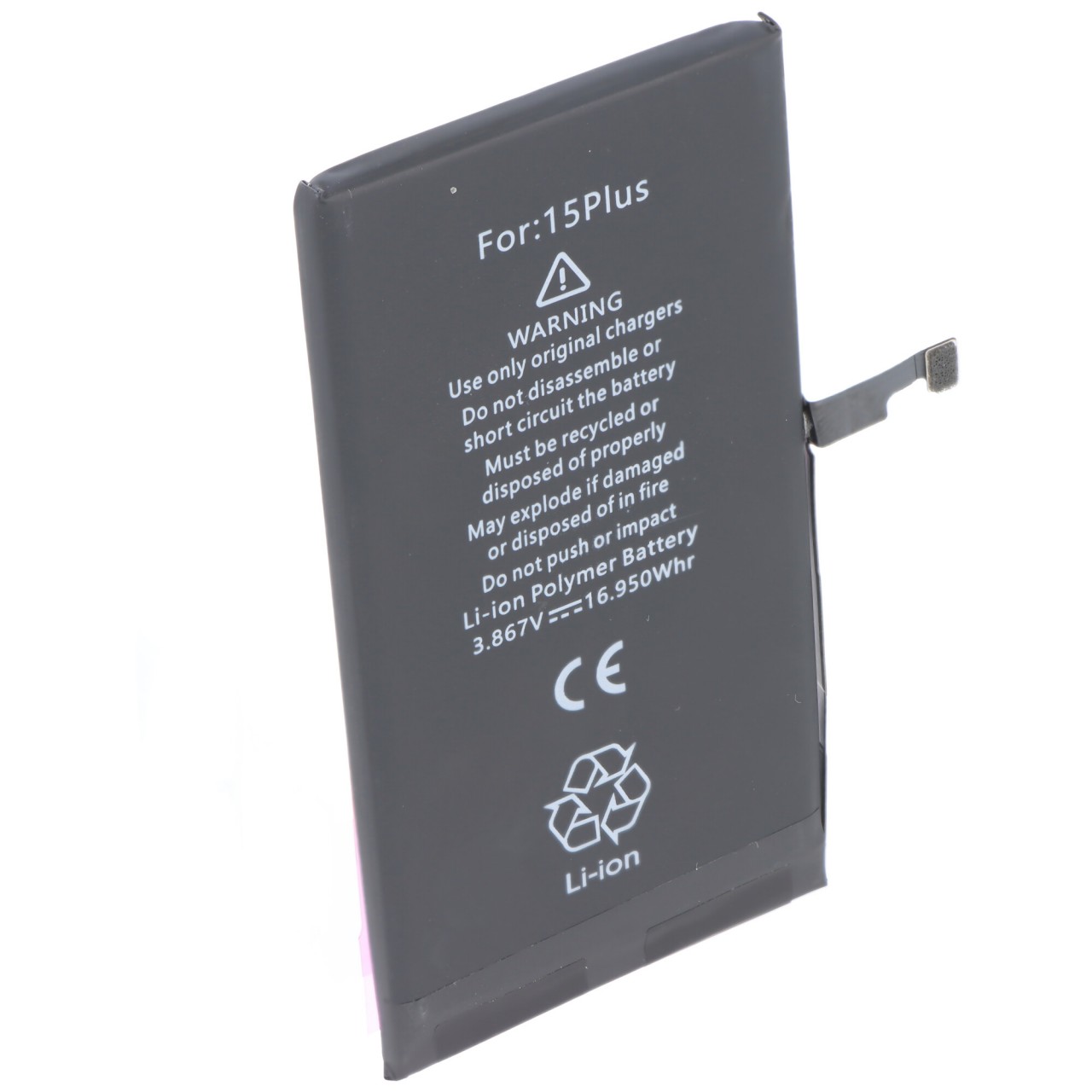 Akku passend für Apple iPhone 15 Plus, Li-Polymer, 3,86V, 4383mAh, 16,95Wh,  ohne Werkzeug